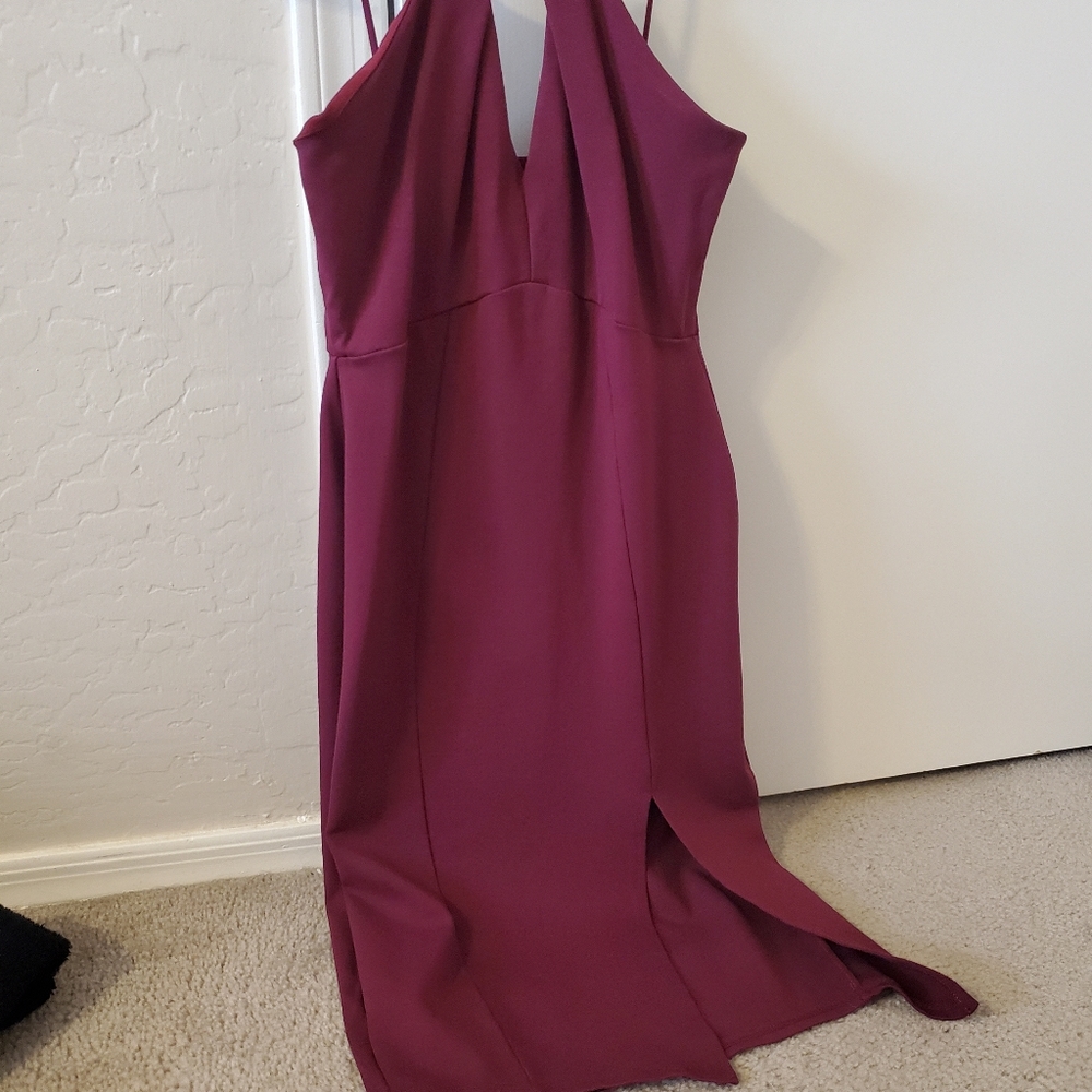Burgundy dress